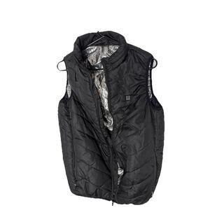 Heated Puffer Vest USB Rechargeable 3 Heat Levels Black Unisex Large